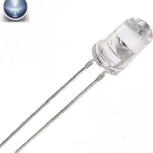 Led 5mm BIANCHI 20Kmcd 30° Lente Trasparente Ultraluminosi